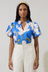 Roswell Floral Barcy Smocked Top